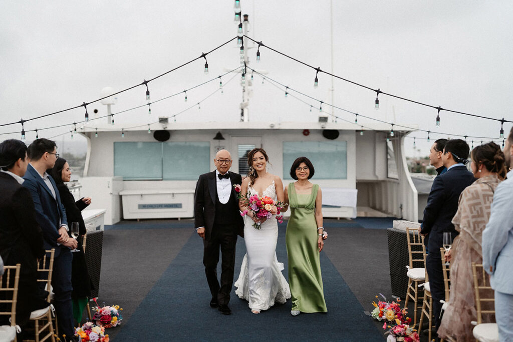 wedding on a yacht in california